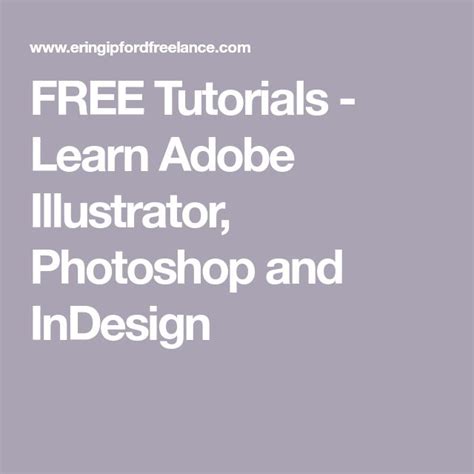 tutorials learn adobe illustrator photoshop  indesign