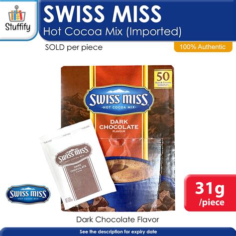 Imported Swiss Miss Hot Cocoa Mix Dark Chocolate Sold Per Piece G Milky Creamy