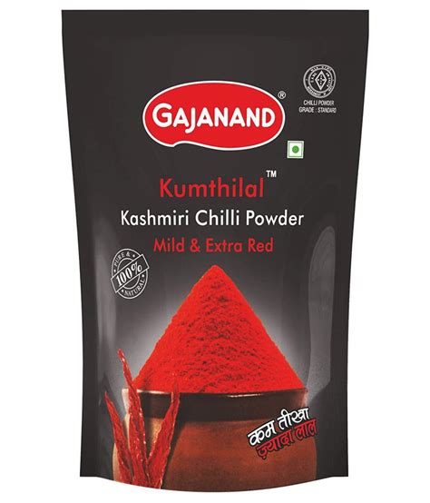 Gajanand Kumthilal Kashmiri Chilli Powder 500 Gm Buy Gajanand