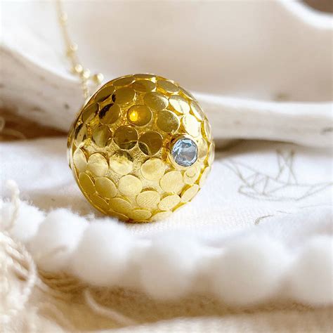 Custom Gemstone Dewi Dot Harmony Ball Necklace By Clover and Swift