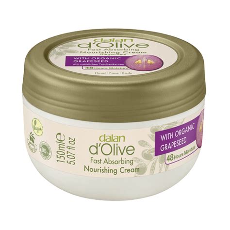 Dalan d’Olive Fast Absorbing Nourishing Cream with Organic Grapeseed ...