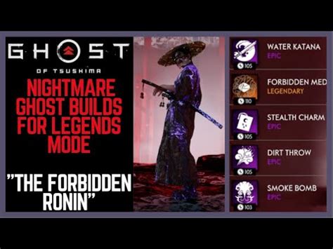 Ghost Of Tsushima Legends Ronin Build For Nightmare Best Ronin Build