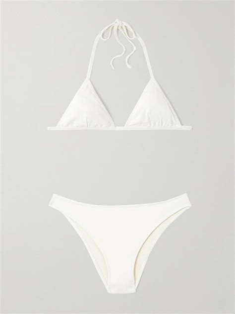 LIDO Cinquantotto Ribbed Triangle Bikini NET A PORTER