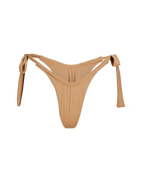 Frankies Bikinis Willow Side Tie Bikini Bottoms In Beige Modesens