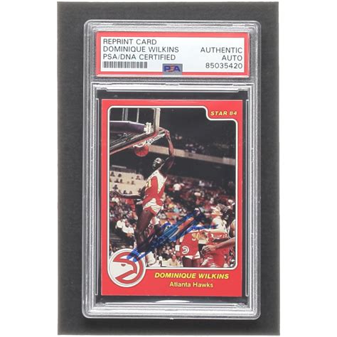 Dominique Wilkins Signed Trading Card Psa Pristine Auction