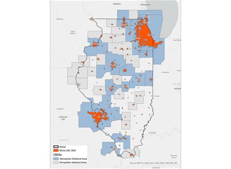 Census Defined Urban Areas Illinois State Census Data Center Illinois Extension Uiuc