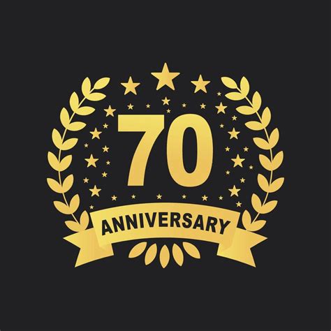 anniversary celebration design luxurious golden color  years