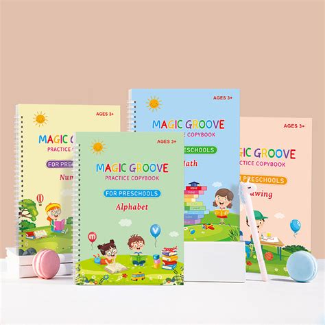 GU [SG STOCK] Magic Ink Writing English Reusable Grooved Handwriting ...