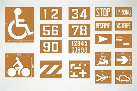 Купити Трафарети для дорожньої розмітки 4 в інтернет магазині Service-Znak