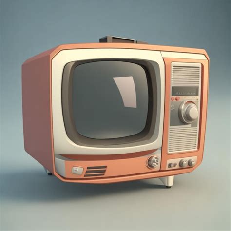 Premium Ai Image Old Vintage Tv Isolate On White Retro Technology