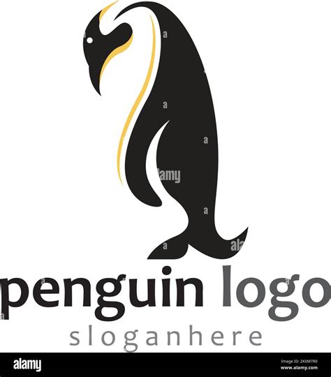 penguin bird vector logo, arctic animal symbol Stock Vector Image & Art