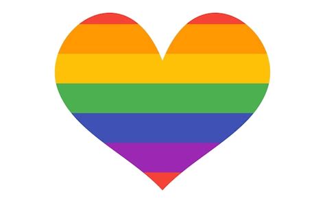 Premium Vector Heart In Rainbow Color Image Mark Of Lgbt