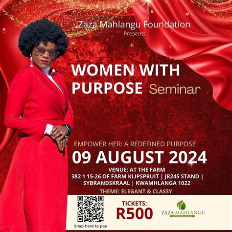 Women With Purpose Seminar, Empower her: A redefined purpose , At The Farm, Midrand, 9 August ...
