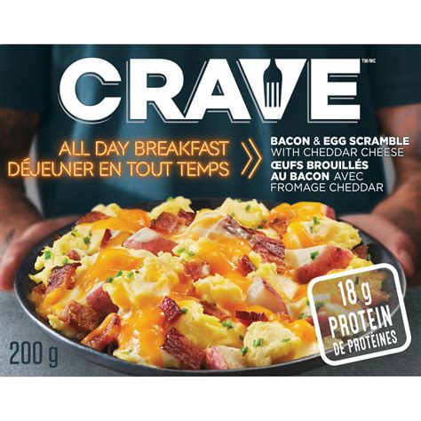CRAVE All Day Breakfast Bacon & Egg Scramble with Cheddar Cheese