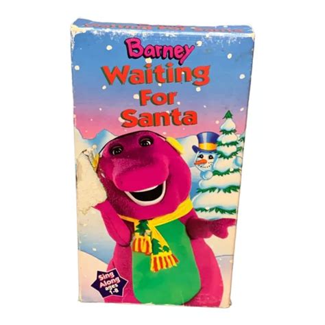 Barney Waiting For Santa Vhs Video Tape Christmas Rare Backyard Gang