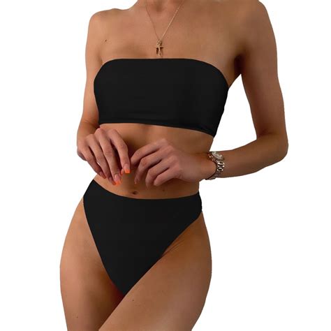 STRÓJ KĄPIELOWY DWUCZĘŚCIOWY SEXY BIKINI MAJTKI WYSOKI STAN OPASKA KOLORY L 5906203993512