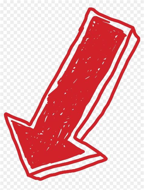 Red Arrow Doodle Art Tanda Panah
