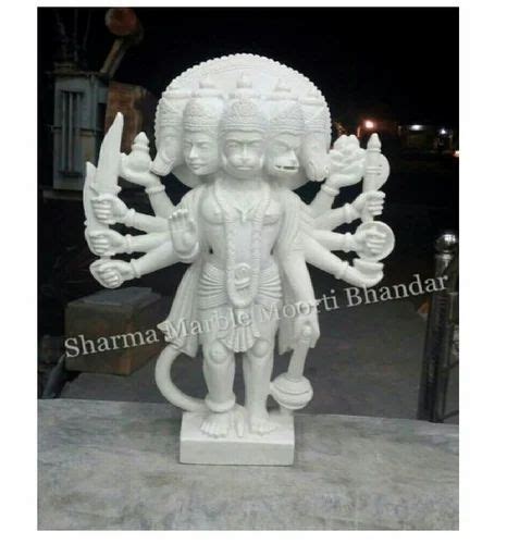 White Marble Panchmukhi Hanuman Statue For Worship Size Ft At Rs