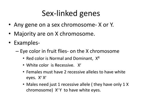 PPT Sex Linked Traits In Genetics PowerPoint Presentation Free