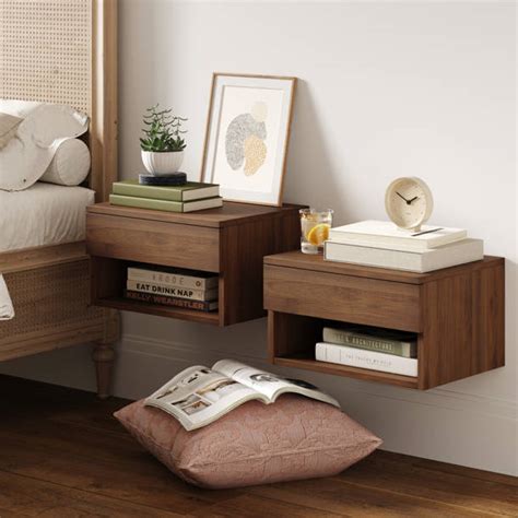 Wade Logan Arvester Modern Floating Bedroom Nightstand With Storage