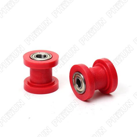 X Red Mm Chain Roller Slider Tensioner Wheel Guide For Pit Dirt Mini