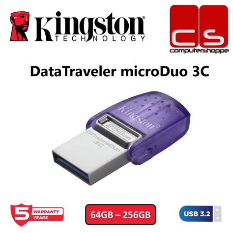 Kingston DataTraveler microDuo 3C USB Type-C and Type-A Flash Drive ...