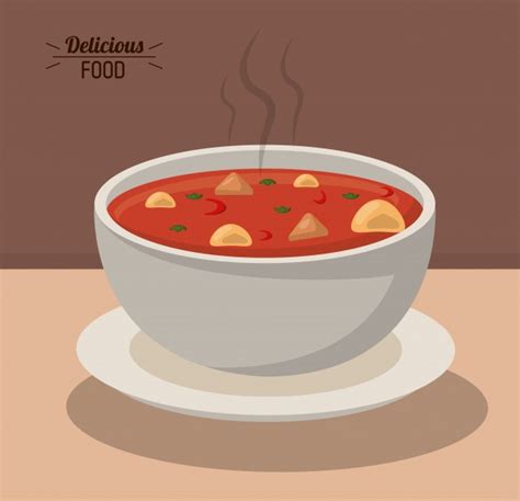 Bowl Of Soup Vector At Vectorified Collection Of Bowl Of Soup