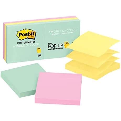 Post It Pop Up Notes 3 X 3 Pol 6 Pads Americas 1 Favorite Sticky