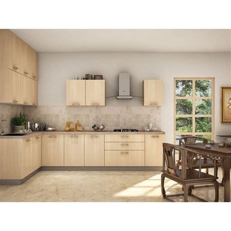 Modern L Shaped Wooden Modular Kitchen At Square Feet In Chennai