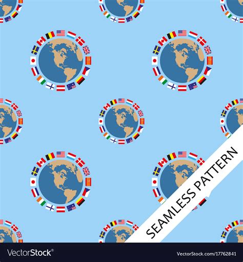 seamless pattern  flags royalty  vector image