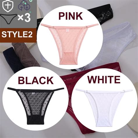 Finetoo Pcs Set Sexy Floral Transparent Women Thongs G String Lingerie Lace Panties Low Waist