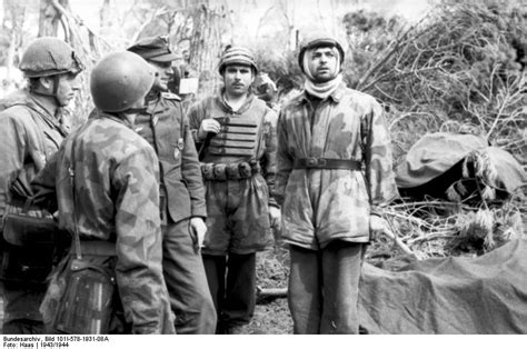 German Paratroopers In A Forest At Monte Cassino Italy 1943 1944 The