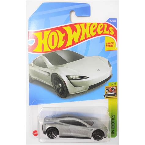 Hot Wheels 162 250 2022 HW Exotics 1 10 Tesla Roadster Silver MOSC Shopee Malaysia