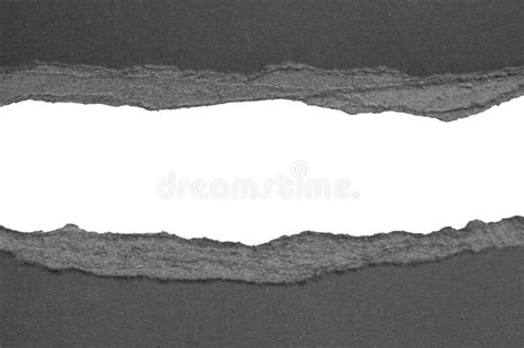 Black Ripped Paper Torn Edges Strips Isolated on White Background Stock ...