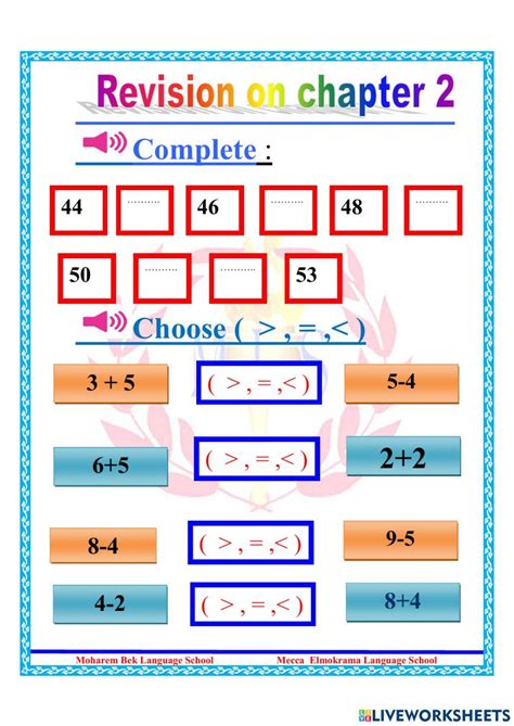 Ch2 Math Kg2 Online Exercise For Live Worksheets