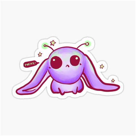 Alien Bunny Sticker For Sale By Seatrah Redbubble