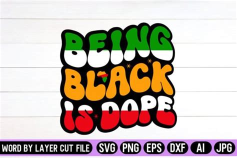 Being Black Is Dope 1 Retro Design Graphic By Svg Artfibers · Creative