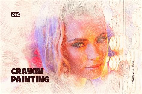 Premium Psd Crayon Painting Photo Effect