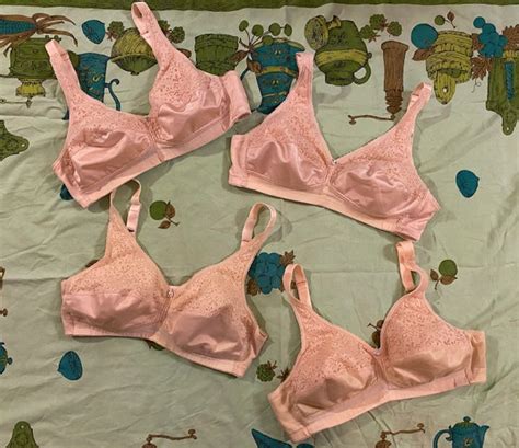 Vintage S S Beige Nude Floral Lace Soft Cup F Gem