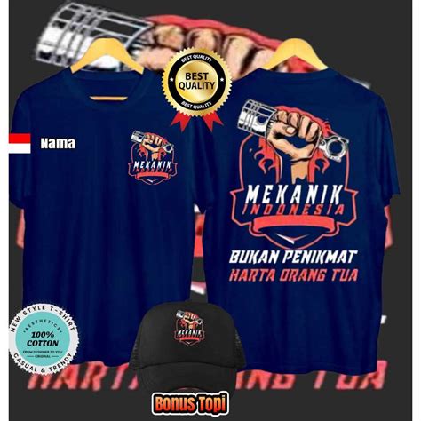 Jual KAOS BAJU PRIA KEREN MEKANIK INDONESIA BUKAN PENIKMAT HARTA ORANG