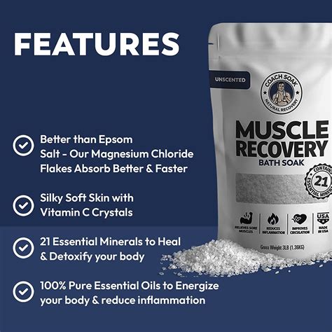 Buy Coach Soak Muscle Recovery Bath Soak Natural Magnesium Muscle