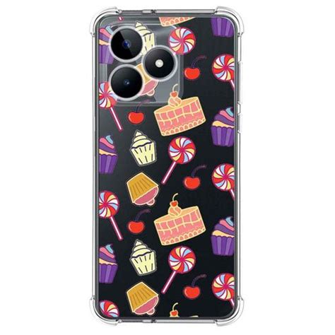 Funda Silicona Antigolpes Para Realme Note 50 Diseño Dulces 01 Dibujos