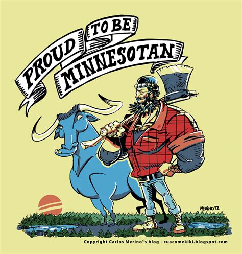 Paul Bunyan And Babe The Blue Ox CUACOMEKIKI Carlos Merino Cartoonist