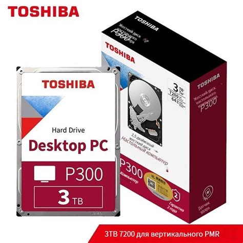 3 ТБ Внутренний жесткий диск Toshiba HDDPC P300A (HDWD130UZSVA ...