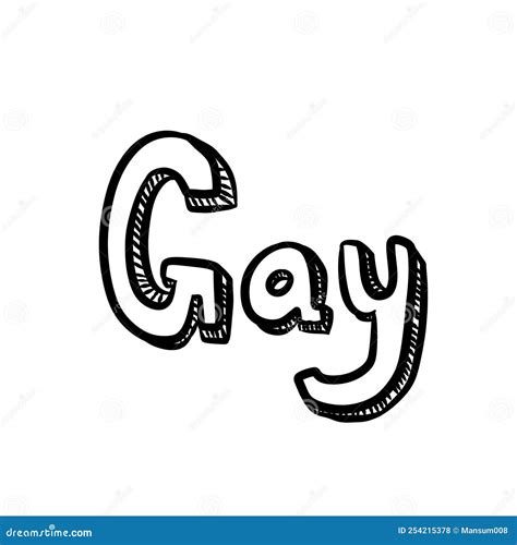 Blanco Y Negro De La Caricatura Gay De Texto Stock De Ilustraci N Ilustraci N De Historieta
