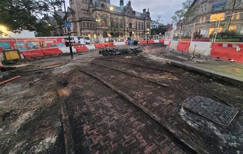 Sheffield Fargate Tram Tracks Discovery A Window To The Past Bbc News