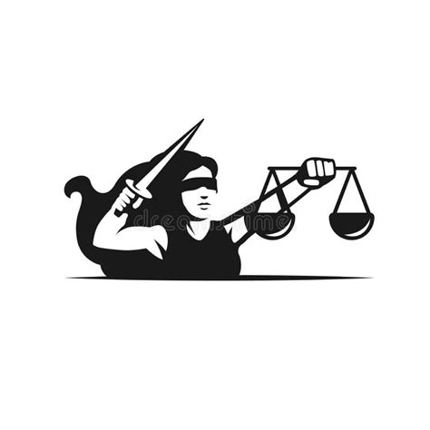 Lady Justice Line Art Stock Illustrations 127 Lady Justice Line Art