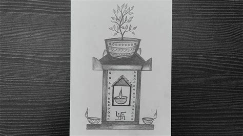 Tulsi Vivah Drawing Easy How To Draw Tulsi Vivah Drawing Drawing