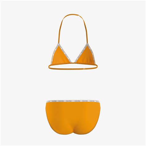 Calvin Klein Triangle Çocuk Turuncu Bikini Takımı Superstep Mayo