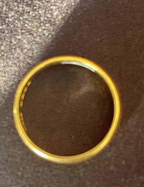 Vintage Ct Gold Wedding Ring Hallmarked Chester Grams Mm